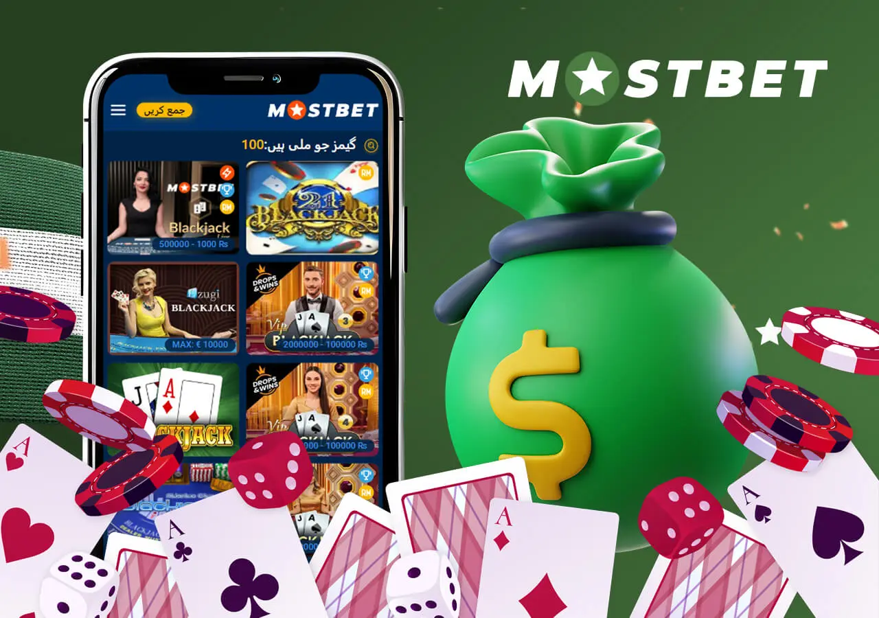Great selection of blackjack in Casino at Mostbet Pakistan